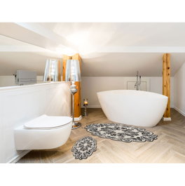 Mijölnir Juego de alfombrillas de baño Crema (2 piezas)